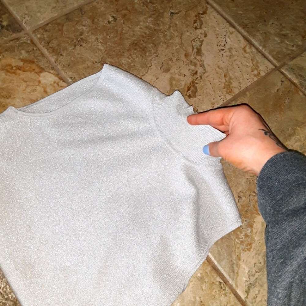Sliver sparkly tank